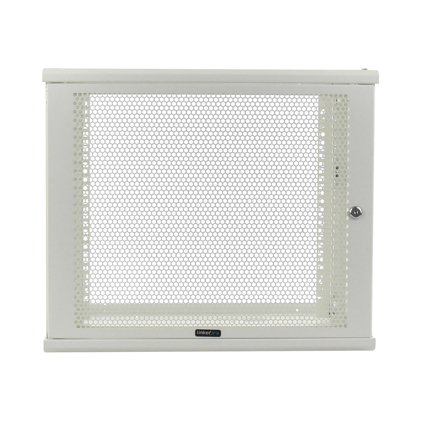 Top Quality Linkedpro Wall Mount Enclosure, 450mm Depth, White. SHIPPED ASSEMBLED., 19in, 9 RU, Perforated Door