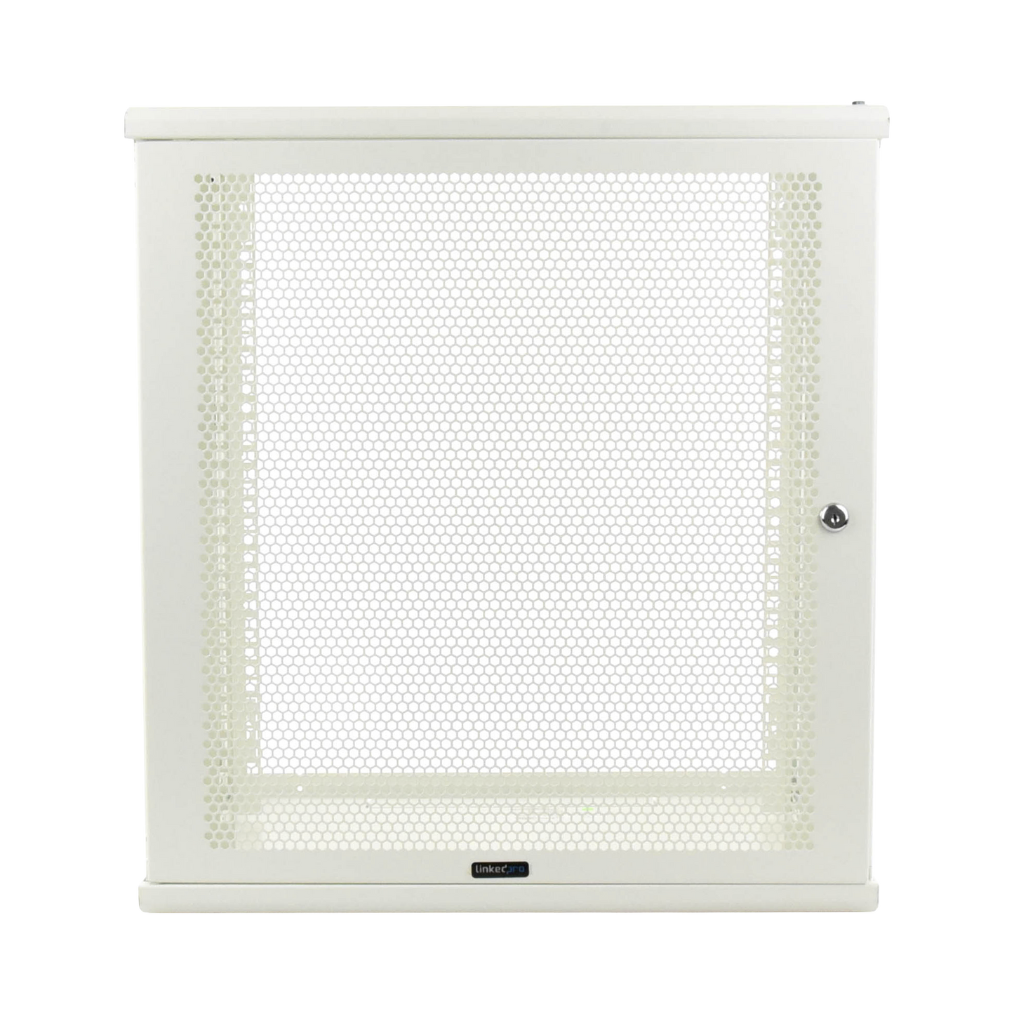 Reliable White. Shipped fully ASSEMBLED., 12 RU, Linkedpro Wall Mount Enclosure, 19in, Perforated Door, 450mm Depth