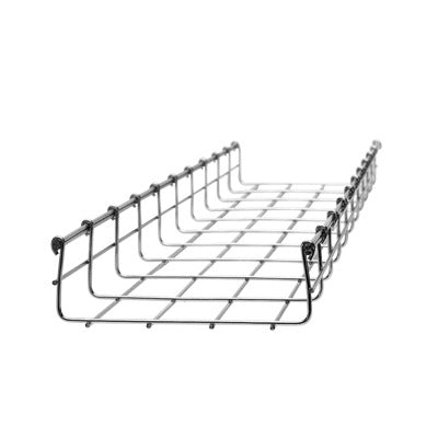 Affordable up to 105 Cat6 Cables, 2.6”/3.94” (66/100mm) Width, Electro Galvanized, Wire Mesh Cable Tray, Section 9.84ft (3m)