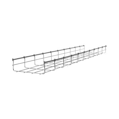 Best Wire Mesh Cable Tray, Electro Galvanized, Section 9.84ft (3m), up to 252 Cat6 Cables, 2.6/9.84 in (66/250 mm) Width