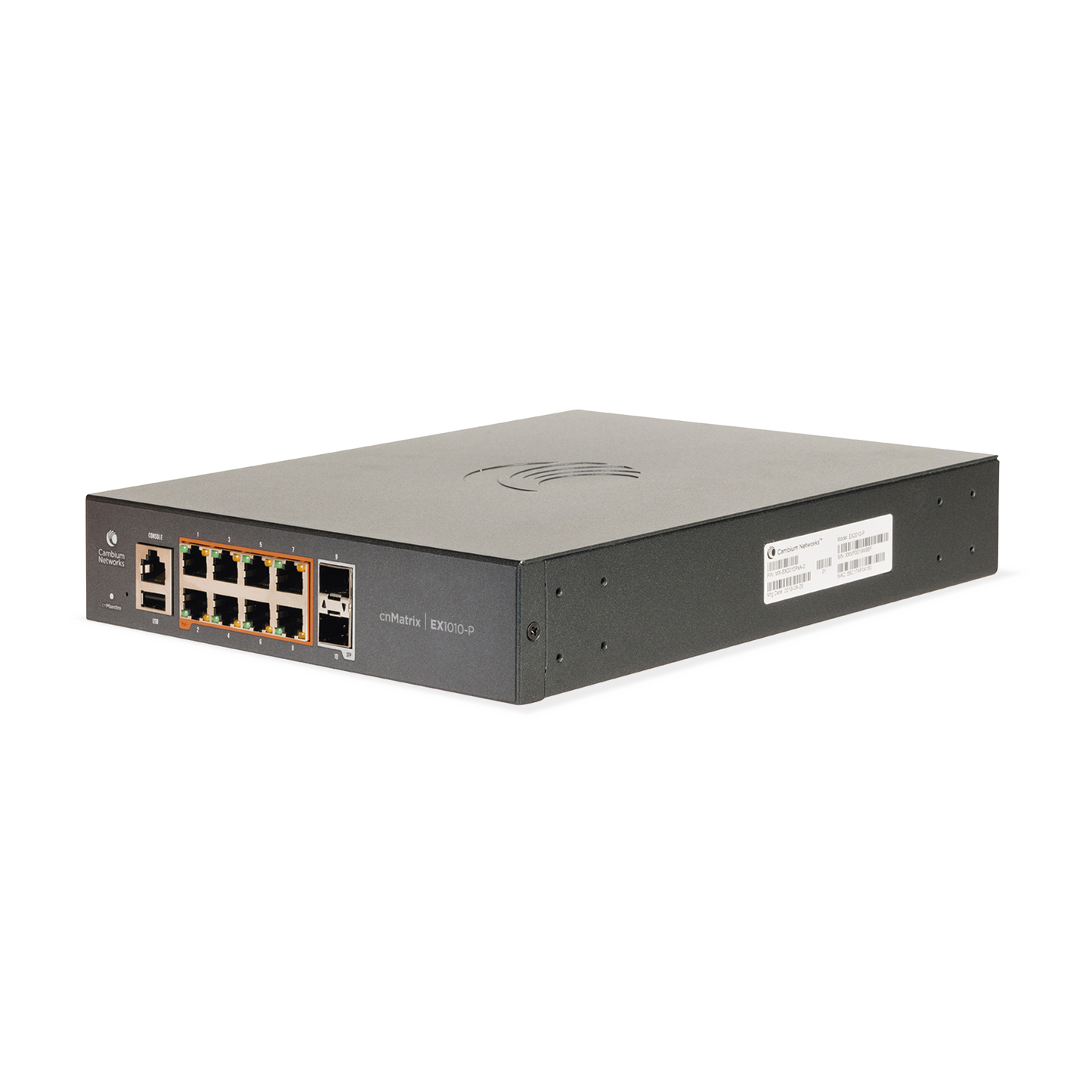 Top Quality 75 W,  Capa 2, Switch cnMatrix EX1010-P  de 8 puertos PoE 802.3af/at y 1 SFP,  gestión en la nube