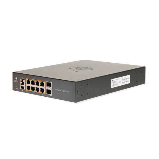 Top Quality 75 W,  Capa 2, Switch cnMatrix EX1010-P  de 8 puertos PoE 802.3af/at y 1 SFP,  gestión en la nube