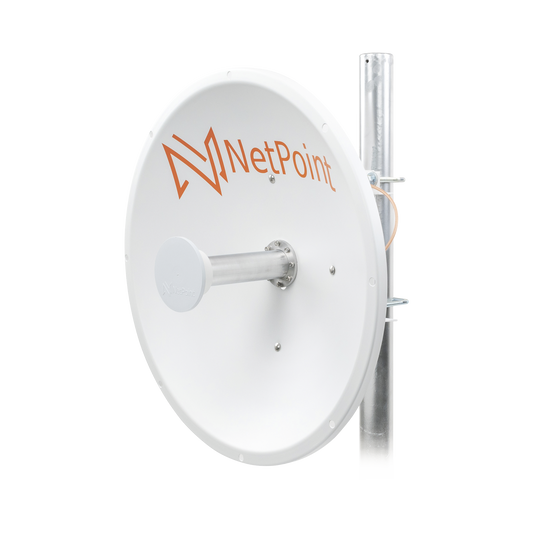 Best 1.96 ft Diameter, Directional Antenna, 4.9-6.4 GHz, Gain 30 dBi with SLANT, 2 N-Female Connectors