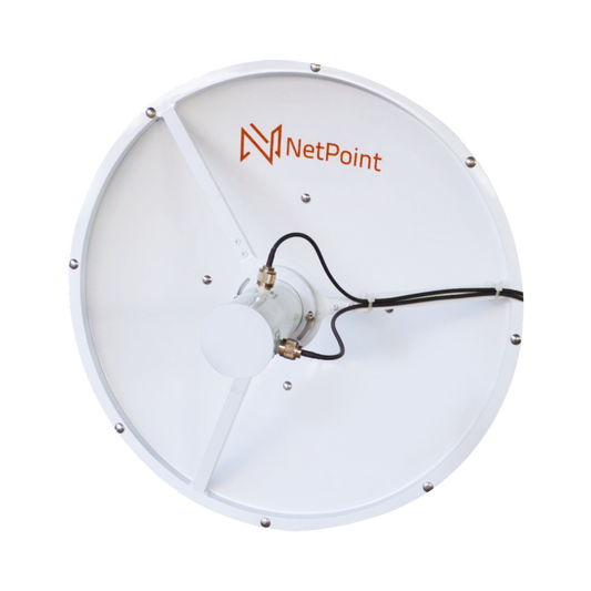 Best Gain 31 dBi, Directional Antenna, 2 N-Female Connectors, 4 ft Diameter, 3.3-3.9 GHz