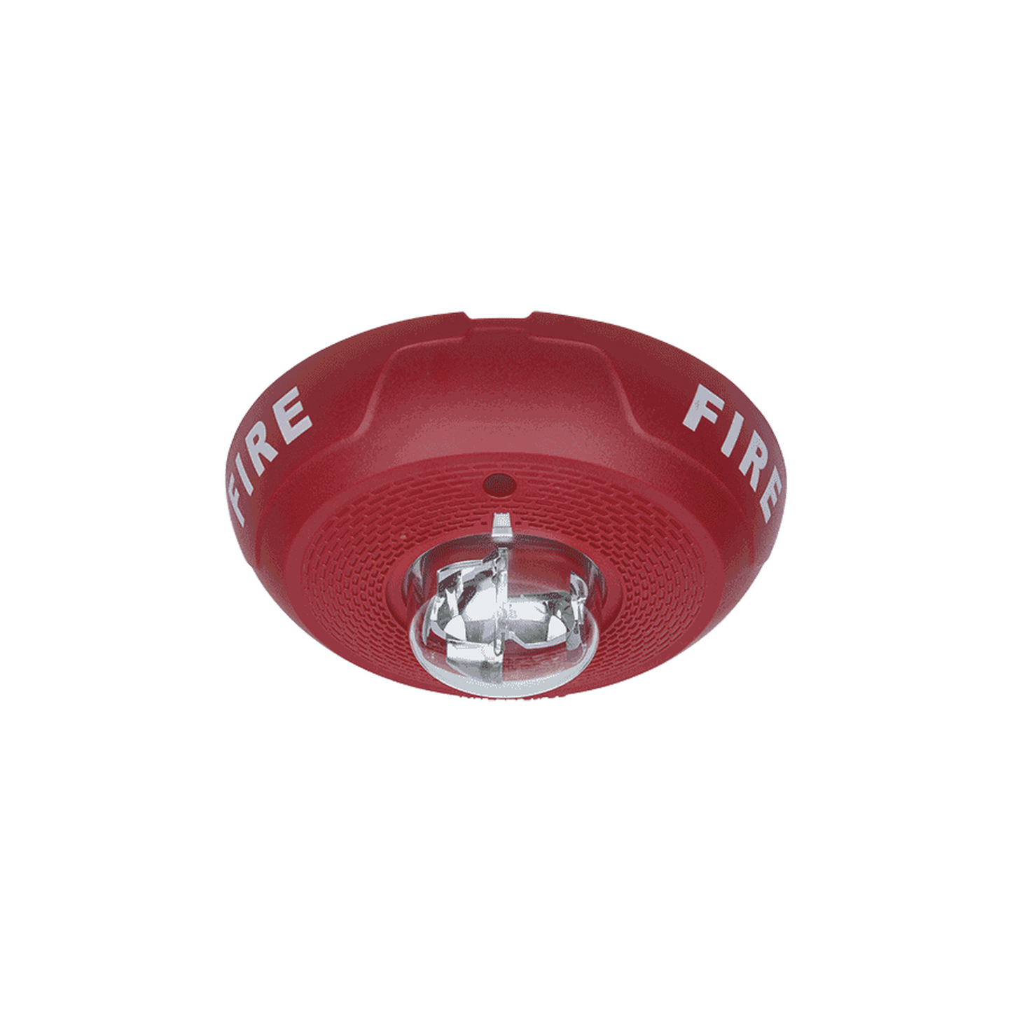 Top Quality two-wire, ceiling-mount horn strobe with selectable strobe settings, new modern and elegant design and minor current consumption, Red