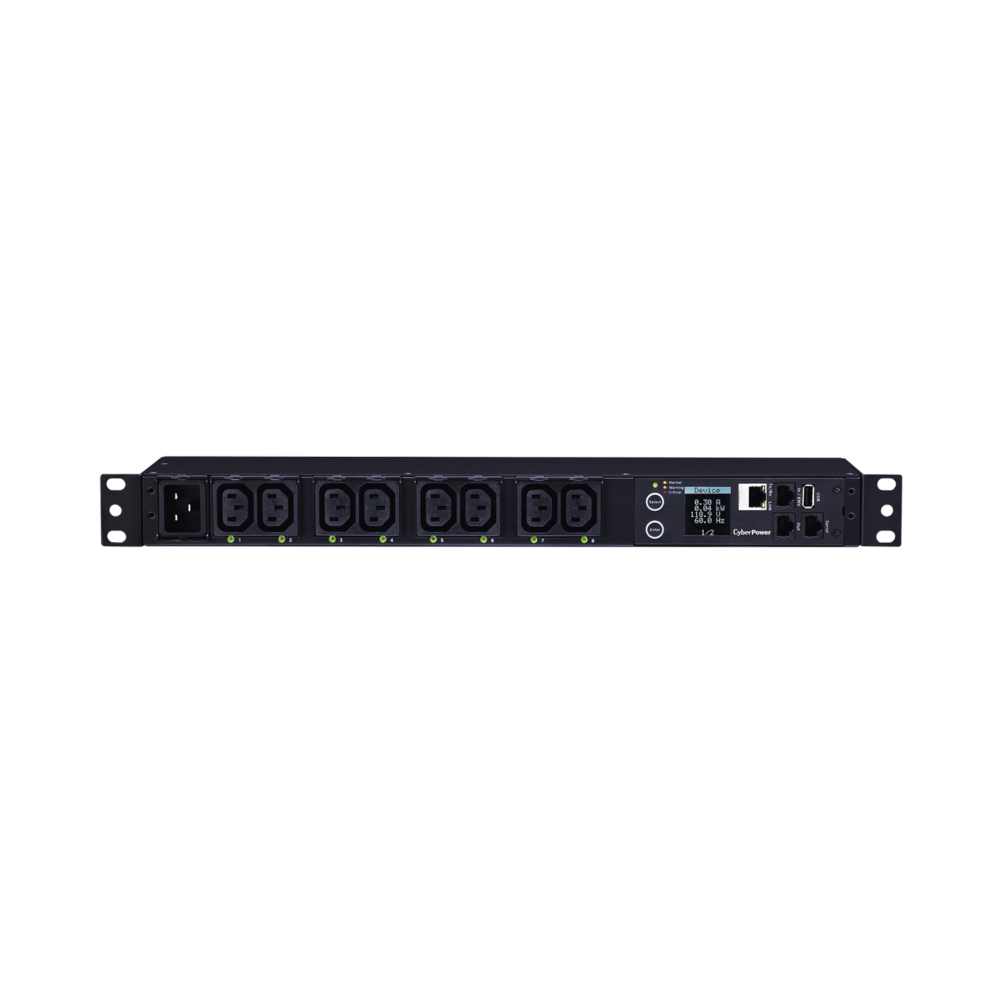 Best Switched 200-240 Vac PDU with 8 C13 Outlets, 1 L6-30P Plug Switched by Outlet PDU For 200-240 Vac with 8 C13 Outlets and 1 L6-20P Plug For 1U Rack Size