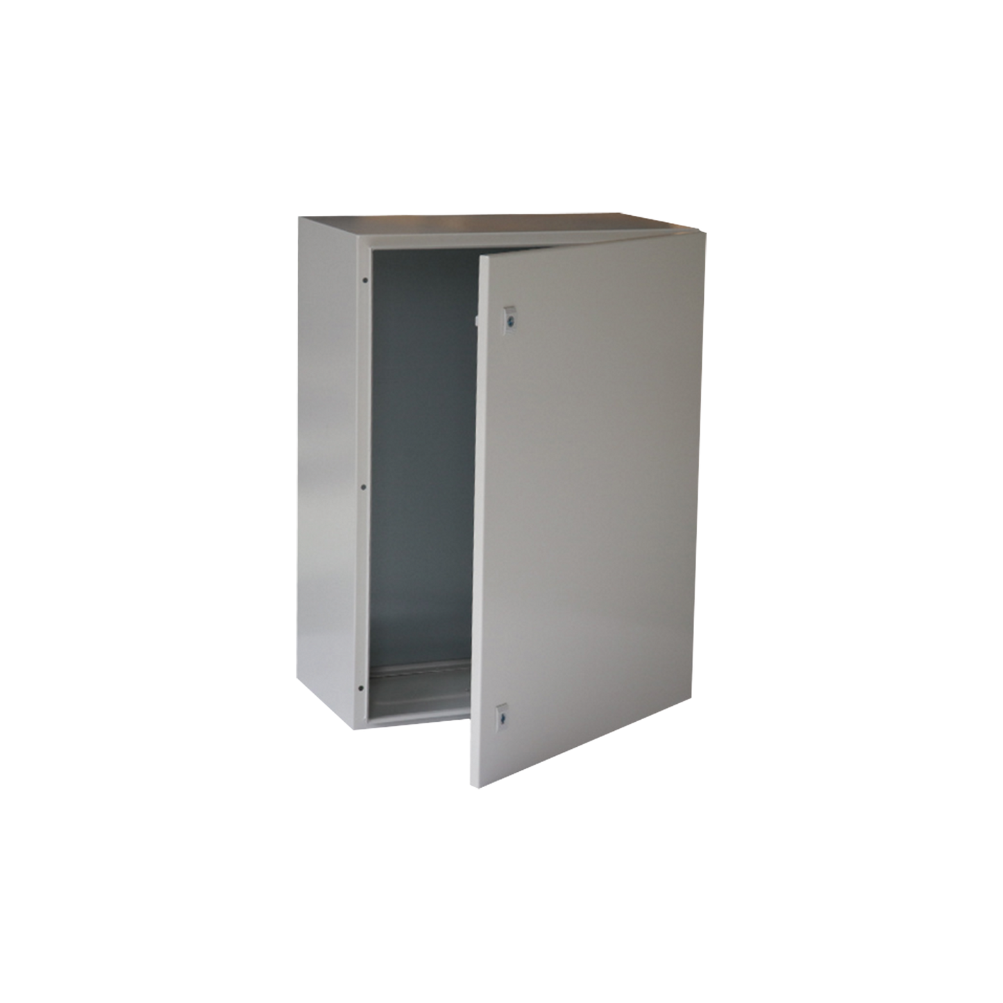 High Performance Single door wall mount enclosure (400 x 600 x 250 mm) and Metal Backplate for equipment assembly.