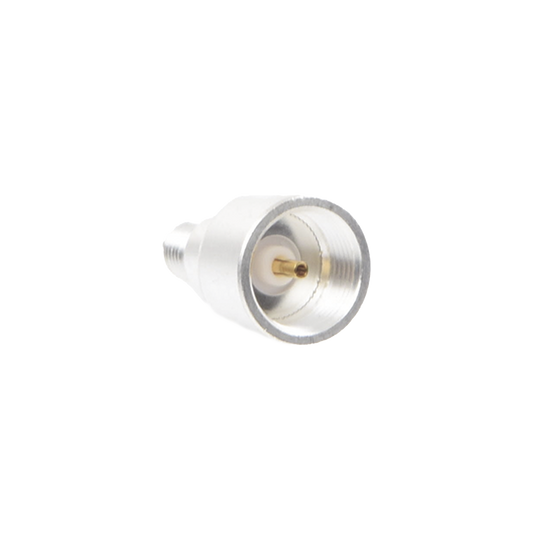 Reliable UNIDAPT Female Adaptor to Reverse Polarity SMA Female. Silver/ Gold / PTFE.