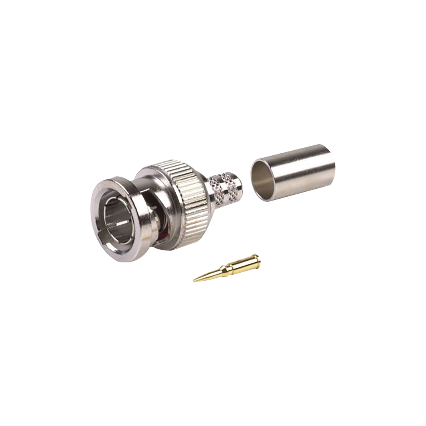 Best BNC Male Connector on 75 Ohm, to Crimp on RG-59/U, 62A, 62, Nickel/ Gold/ Delrin., 59A, 210 Cables