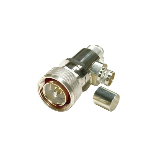 Top Quality Silver/ Silver/ PTFE., 7-16DIN Male Plug, COMBO Straight or Right Angle to Crimp on LMR-600