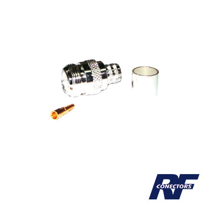 Reliable RFLASH-1113, LMR-400, Silver/ Gold/ PTFE., 9913, 8214, N Female Connector to Crimp on Cables, RG8/U-SYS