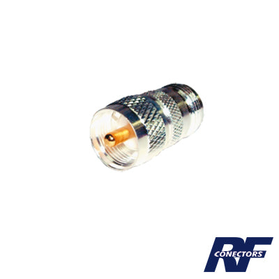 Advanced Silver/ Gold/ PTFE., Straight Adapter from N Female to UHF Male (PL-259) Connector