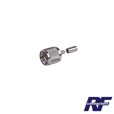 Reliable UHF Male Connector (PL-259) to Crimp on RG-58/U, RG142/U Cables.