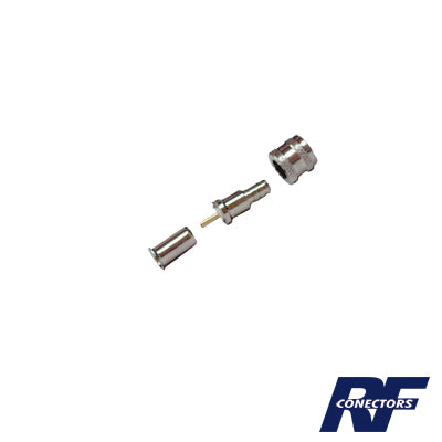 High Performance 50 Ohm, Mini UHF Male Connector, Nickel / Gold / PTFE., to crimp on RG-58/U, RG-142/U cables