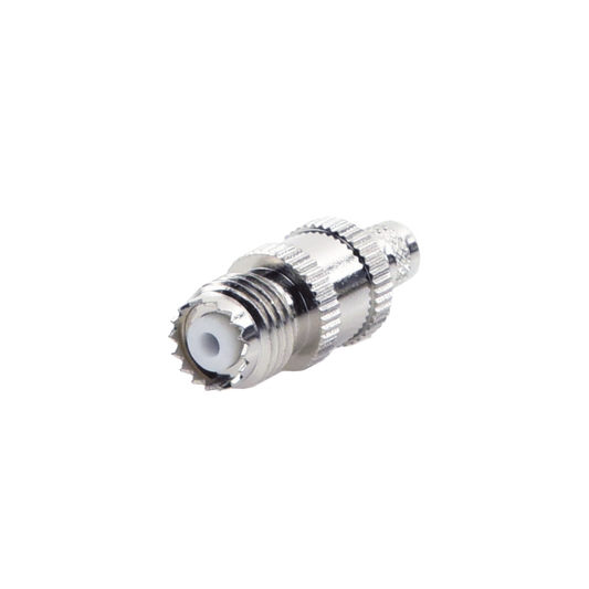 Reliable Mini UHF Male Connector to Crimp on RG-8/X, LMR-240 Coaxial Cables, 9258, Nickel/ Silver/ PTFE.