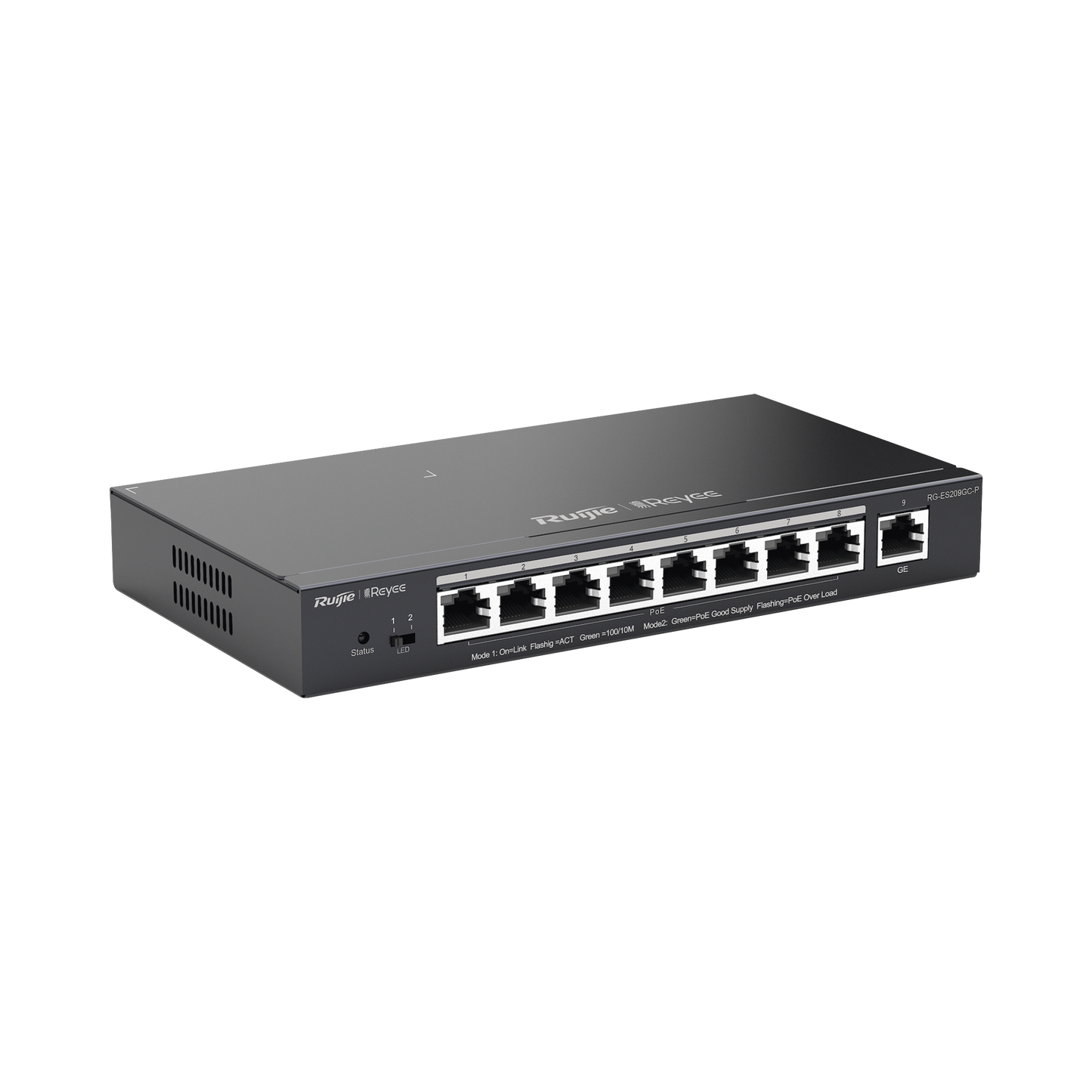 Reliable 9-Port Gigabit Smart Cloud Managed PoE Switch, RG-ES209GC-P