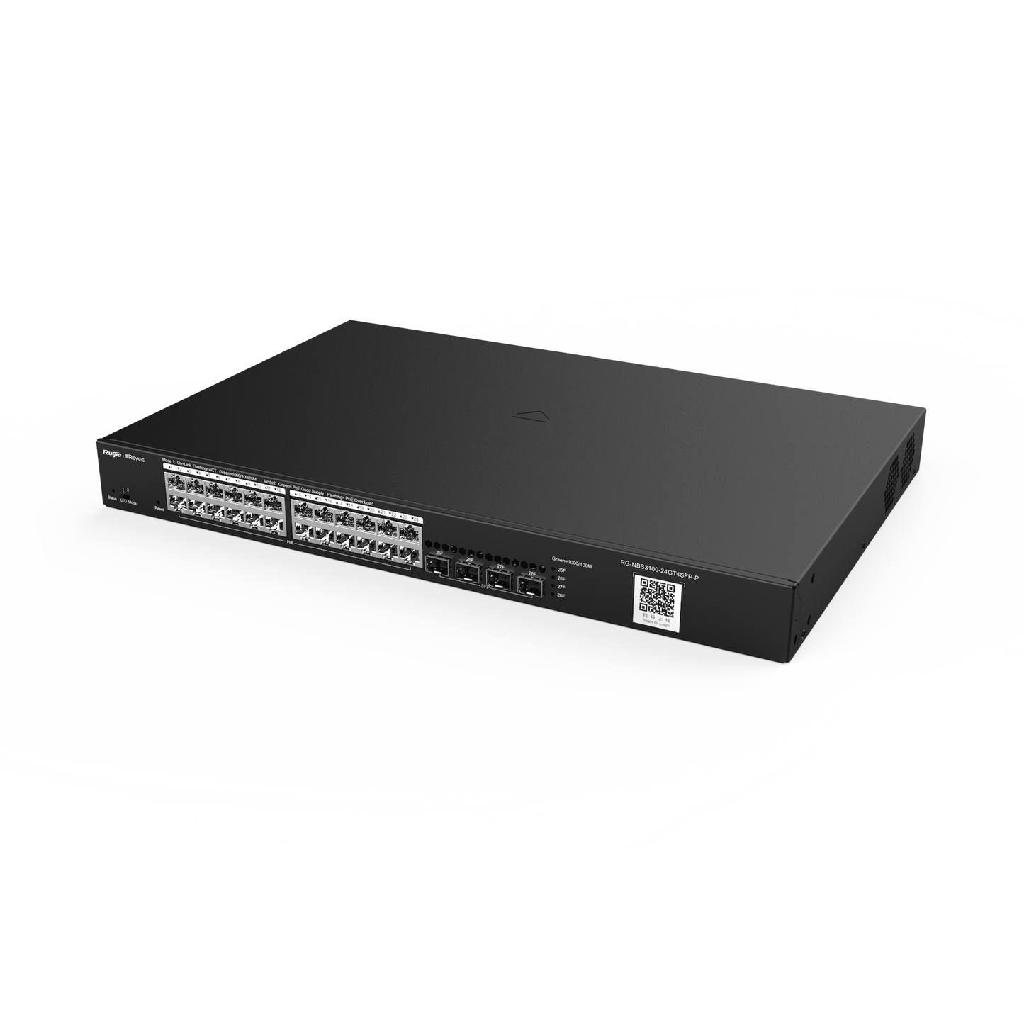 Reliable RG-NBS3100-24GT4SFP-P, 28-Port Gigabit Layer 2 Cloud Managed PoE Switch