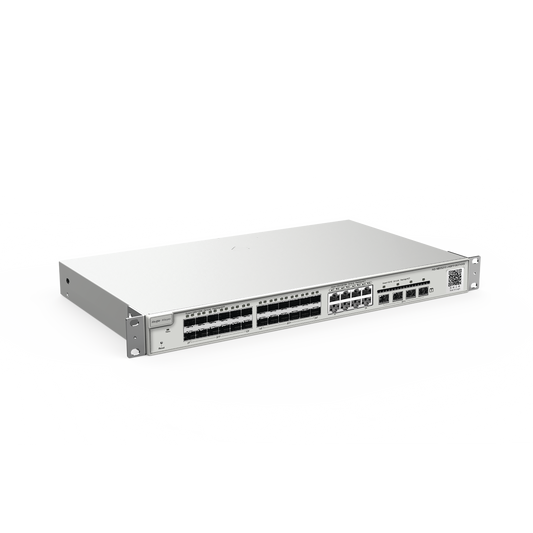 Advanced 24-port Gigabit Layer 3 Non-PoE Switch, 4 SFP+ and 8 Gigabit Combo Ports, 24 SFP, RG-NBS5200-24SFP/8GT4XS