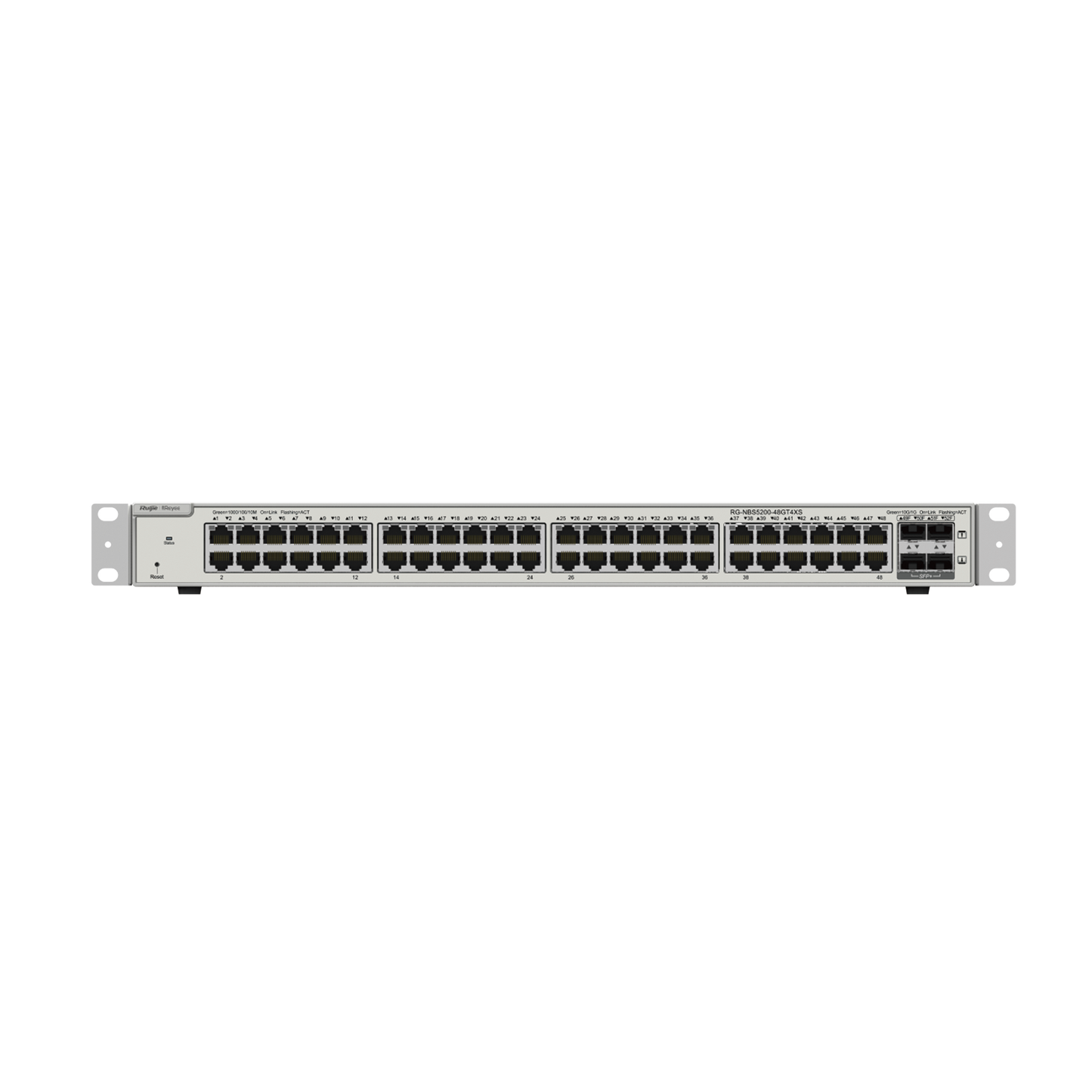 Affordable 48-port Gigabit Layer 3 Non-PoE Switch, 4 SFP+ Uplink, RG-NBS5200-48GT4XS