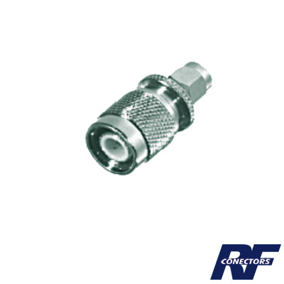 Reliable Straight Adaptor from SMA Male to TNC Male Connector, Nickel/ Gold/ PTFE.