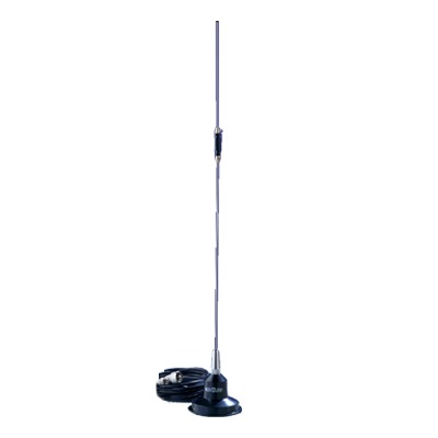 Reliable 100 W, UHF Male (PL-259), Frequency Range 148 - 174 MHz, 3.4 dB gain, 124 cm/49 in. maximum length., 4.5 m/RG-58U, Field Adjustable, VHF Mobile Antenna