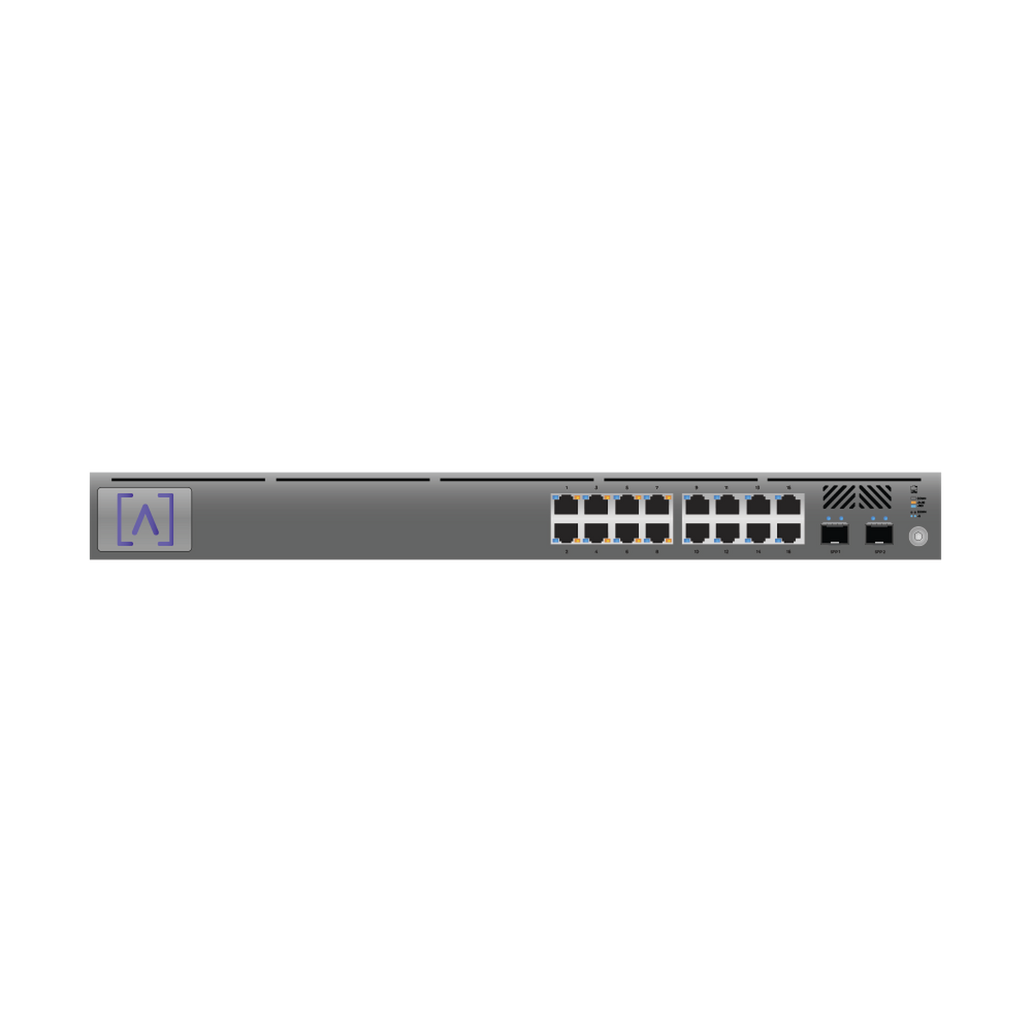 Affordable Managed Gigabit PoE+ Switch / 16 ports 10/100/1000 Mbps + 2 SFP Uplink Ports / Up to 120W / Alta Labs Cloud.