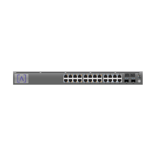 Affordable Managed Gigabit PoE+ Switch / 24 ports 10/100/1000 Mbps + 2 SFP Uplink Ports / Up to 240W / Alta Labs Cloud.