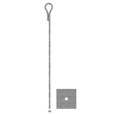 Reliable Eye Anchor for Guy-wire for Wall, Hot-dip Galvanized