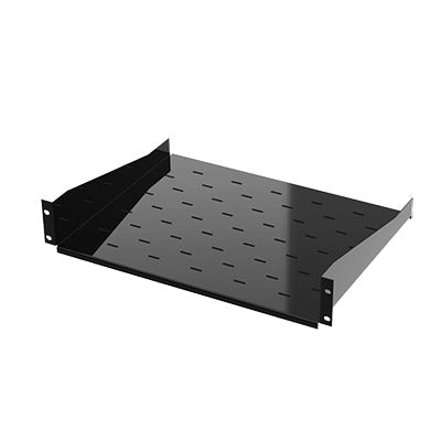 Advanced 19" 2U Fixed Steel Shelf for Rack, Width x 13.5" Height x 3.5" Depth