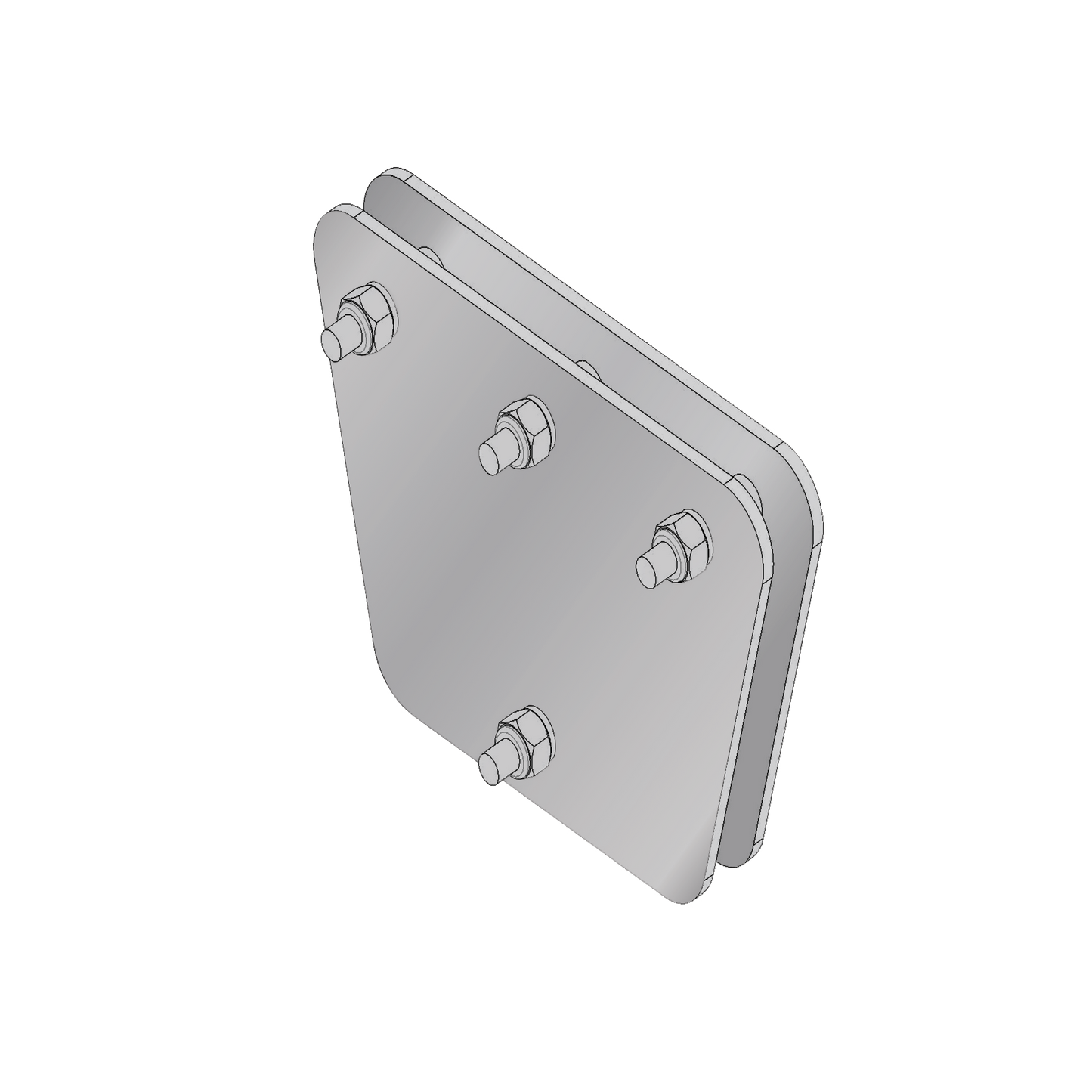 Reliable Equalizing Plates with Screws and Spacers, for 3 Guyed. Hot-dip Galvanized (7.87 x 7.87 x 11.81 in)