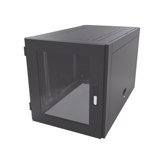 Top Quality Depth 1000 mm, 19" 12U Professional Cabinet for Telecommunications, Security Glass Door