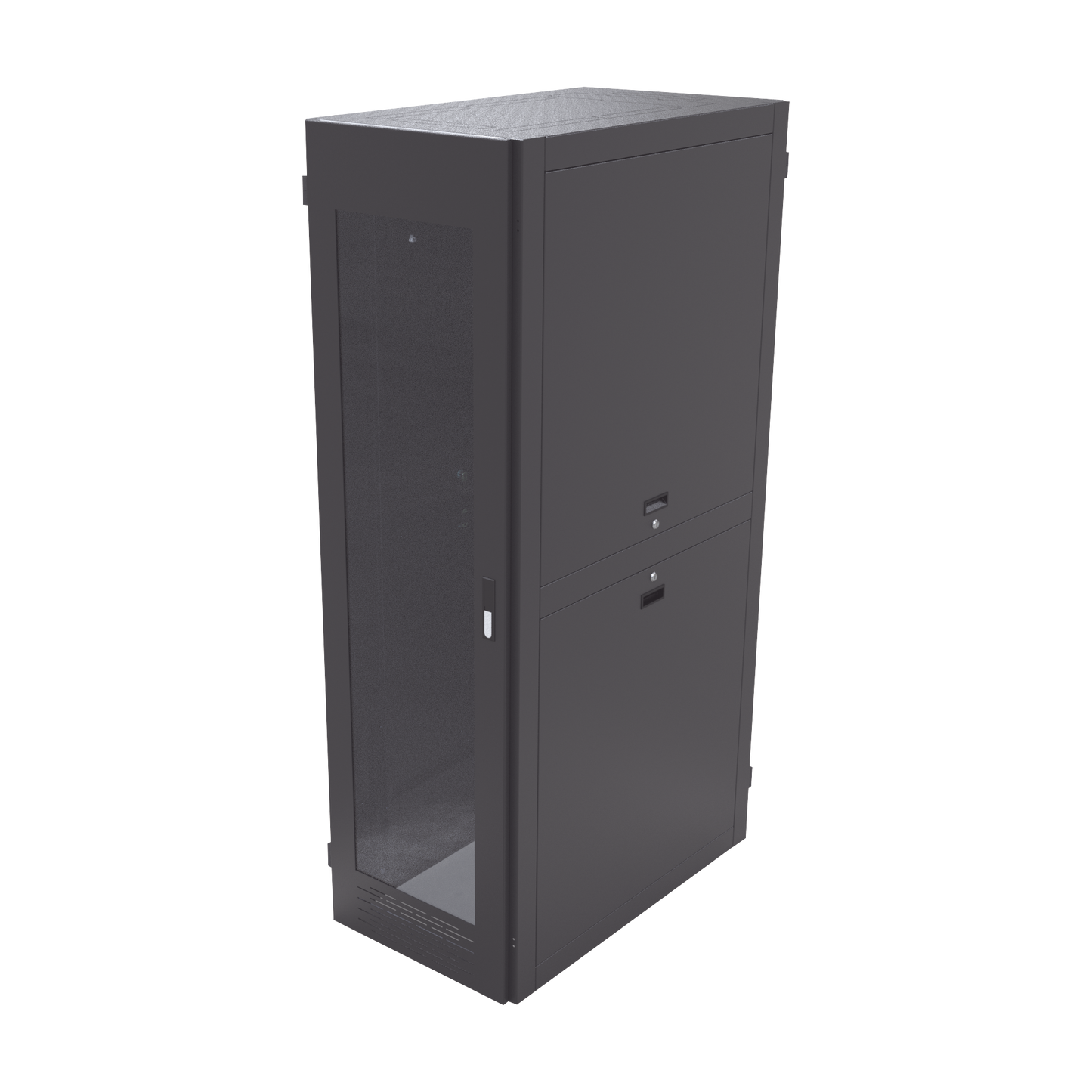 Advanced 600 mm Height x 1200 mm Depth, Standard Rack and Security Glass Door, 19" 42U Professional Cabinet for Telecommunications