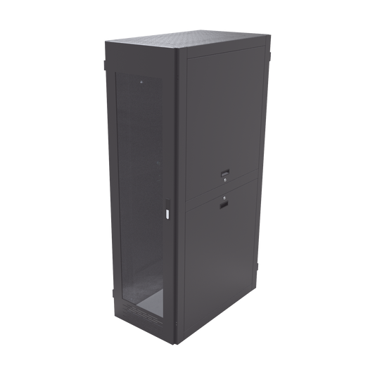 Advanced 600 mm Height x 1200 mm Depth, Standard Rack and Security Glass Door, 19" 42U Professional Cabinet for Telecommunications