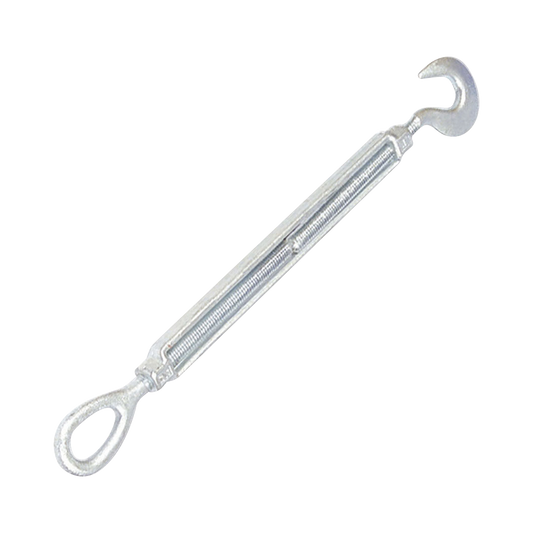 Affordable Forged Steel Turnbuckle Hook - Eye, 1/2" x 9", 470kg, Gauge 39