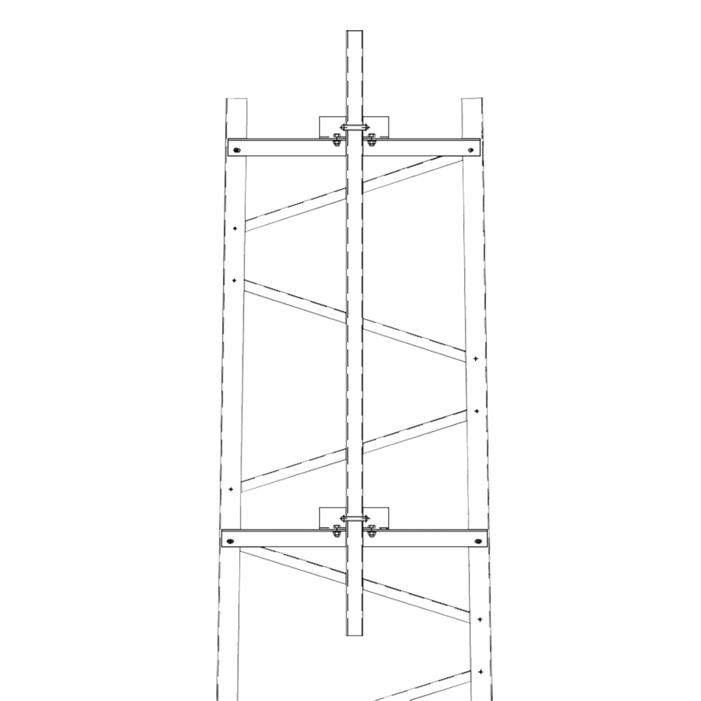 Reliable Side Mount Kit for Section #2 for TITAN Tower with 6 ft (1.8 m) Mast