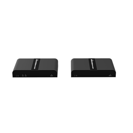 Reliable KVM Extender Kit (HDMI and USB) up to 100 meters / 4K Resolution @ 30 Hz / Cat 6/6A/7 / ZERO LATENCY / Loop Output / Supports Gigabit Switch for multiple KVM control / Supports up to 253 / Transmit Video and Control your DVR via USB remotely.