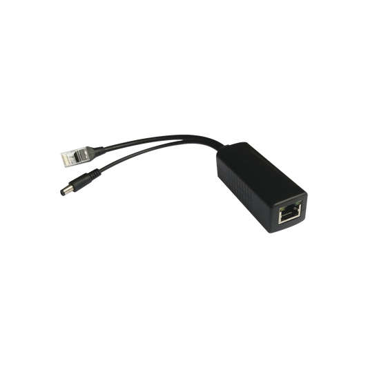 Reliable Passive PoE Divider Cable 48-55 Vdc @ 12 Vdc, 2 A. Applications Such as Adapting Microphones to IP Cameras