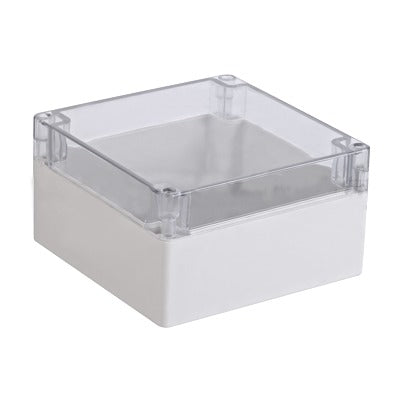 High Performance Outdoor 6.3 x 6.3 x 3.54 in Transparent Cover, IP65 Enclosure (Plastic)