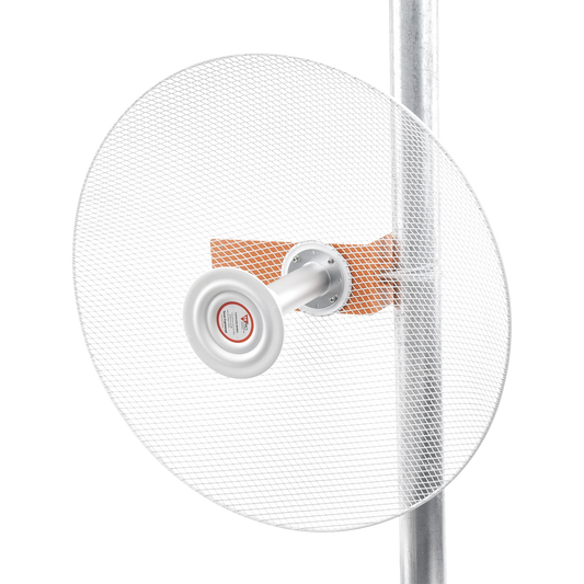 Top Quality Directional antenna with high wind resistance, Dual polarization, includes mounting for tower or mast, N-female connectors, frequency (4.9 - 6.5 GHz), 34 dBi gain