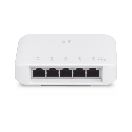 Advanced 5-port UniFi FLEX outdoor switch (1 x 802.3af input PoE and 2 802.3af output PoE)