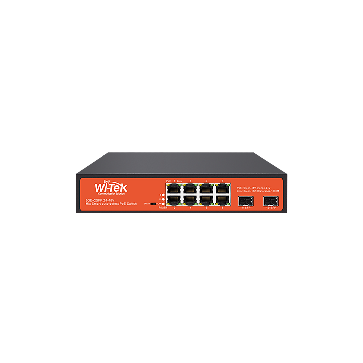 Reliable 8-Port PoE Switch, Smart Switch with Cloud, 8 PoE+ and 2 SFP Ports