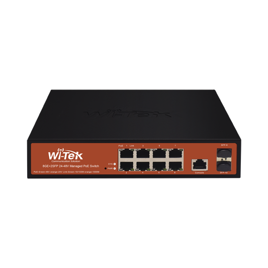 High Performance 8 GE + 2 SFP Ports 24/48V Mixed L2 Managed PoE Switch