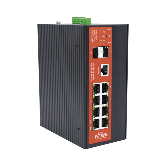 High Performance 2 ports PoE bt 6 GE + 2 SFP Ports 24/48V Mixed L2 Managed Industrial PoE Switch