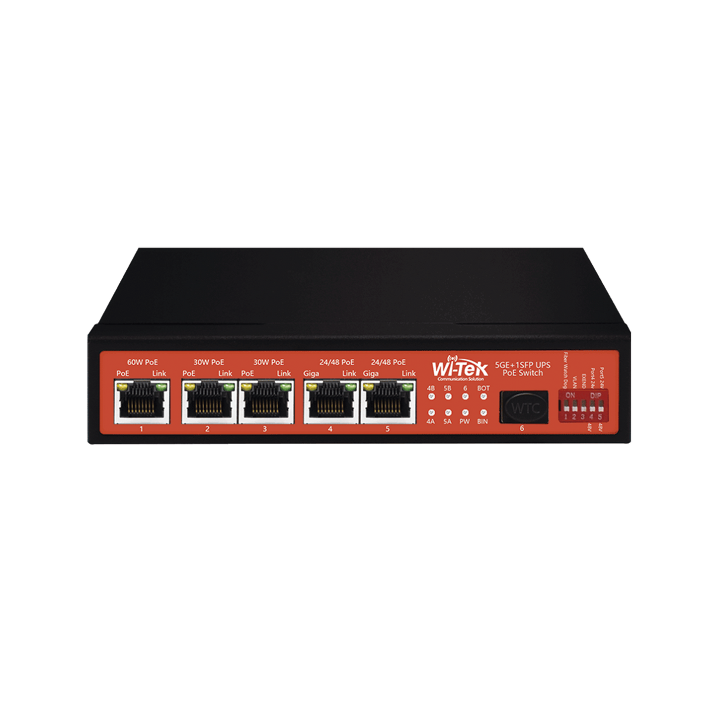 Best 5 x 10/100/1000Mbps + 1 x SFP, UPS No-Break PoE Switch