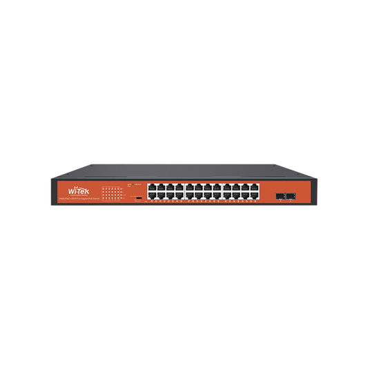 Top Quality special functions for CCTV, 250W, 24-ports Gigabit PoE 250m switch, 2 SFP