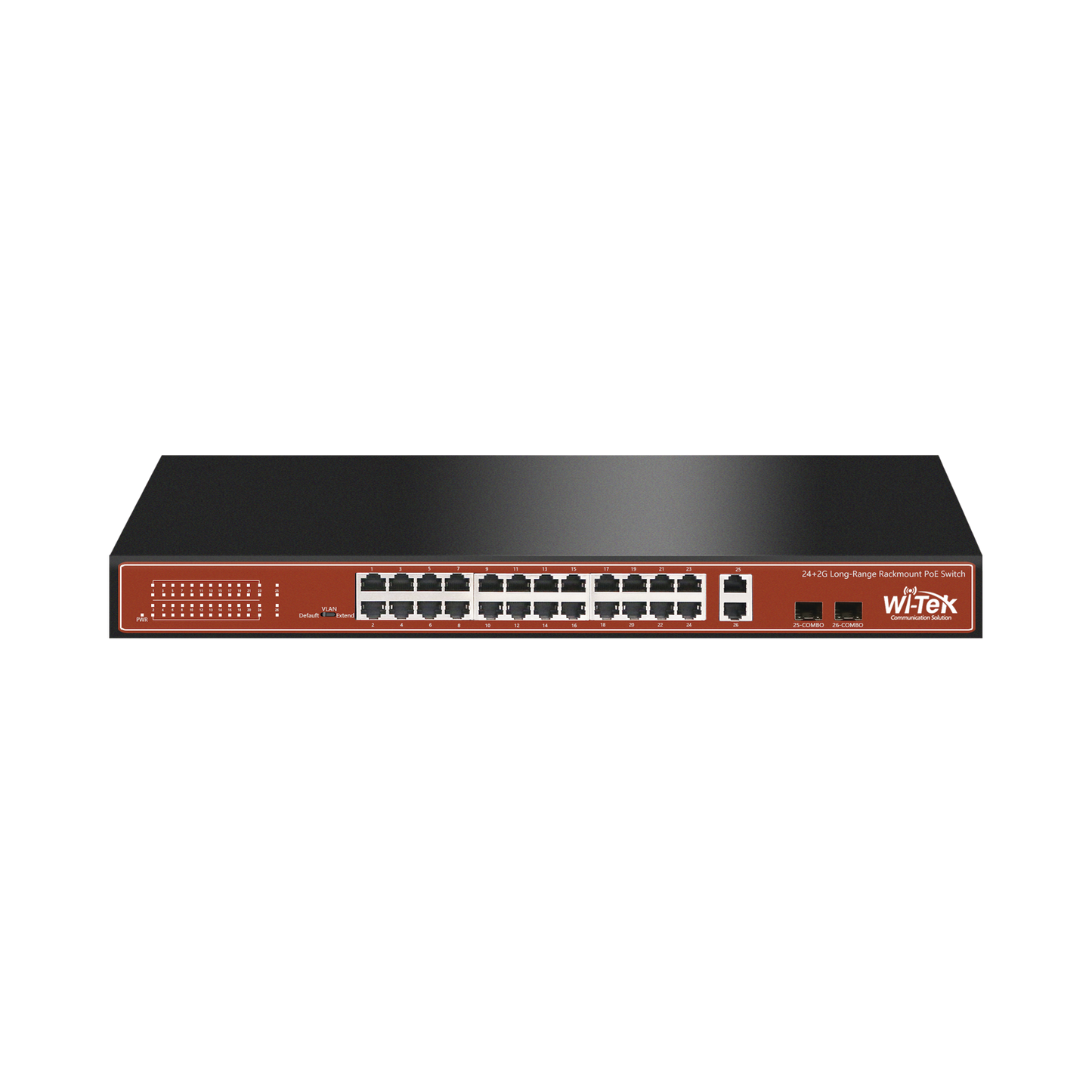 High Performance Long-Range PoE (802.3af/at) Switch with 24 x 10/100Tx + 2 Gigabit Combo SFP Up-link Ports, 250 W