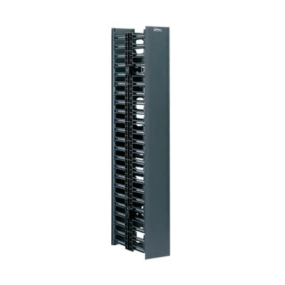 Top Quality NetRunner™ Vertical Dual-Sided Manager, 4.9 in. Wide, 45RU, Black, for Open Rack