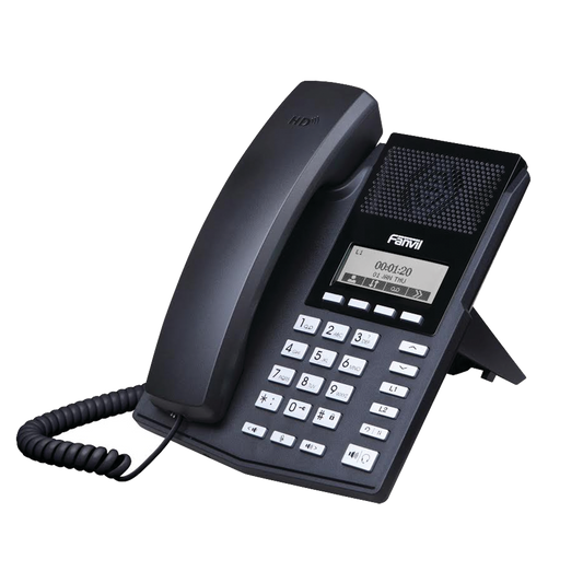 Affordable IP Phone X3 Black Color, With Power Adapter, HD Voice and 3 Way Conference, 2 SIP Lines, Non PoE, Non Backlit