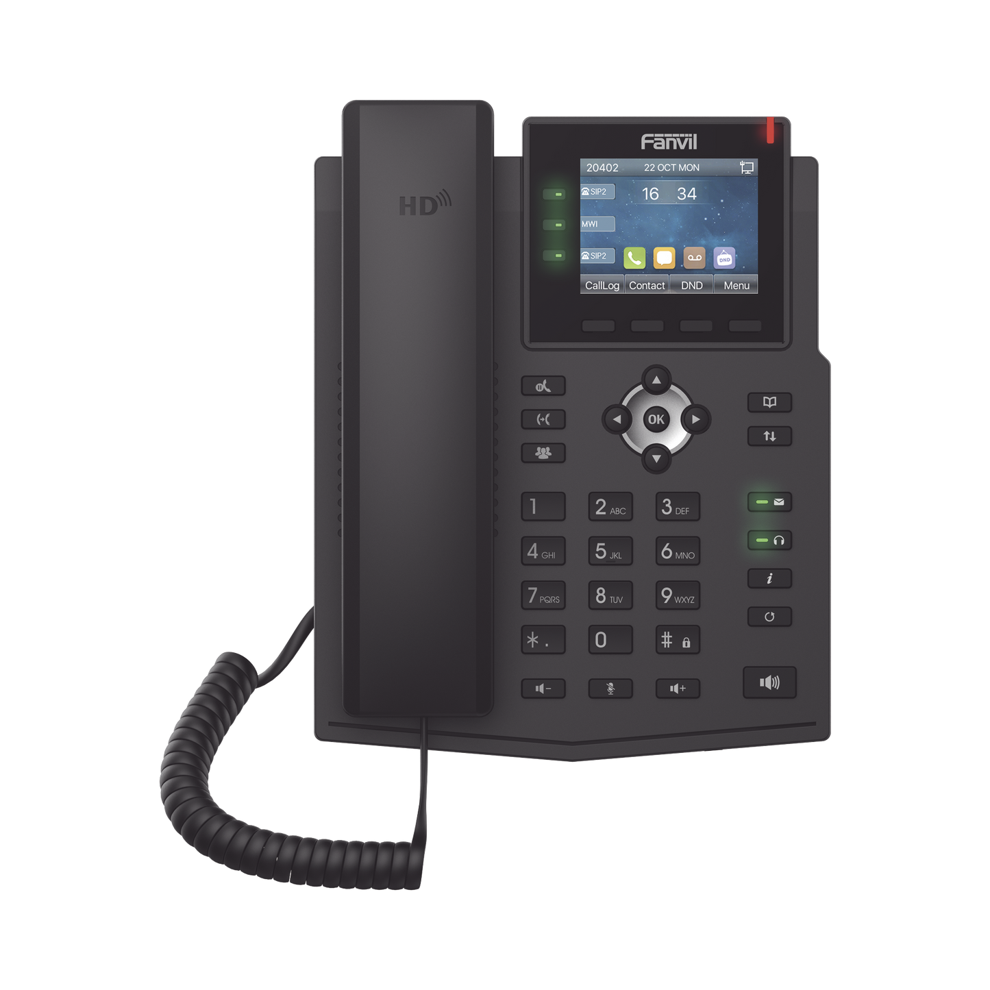 Advanced IPv6, Opus, Carrier Enterprise IP Phone with 6 SIP Lines, 3-Way Conference with PoE., HD Voice