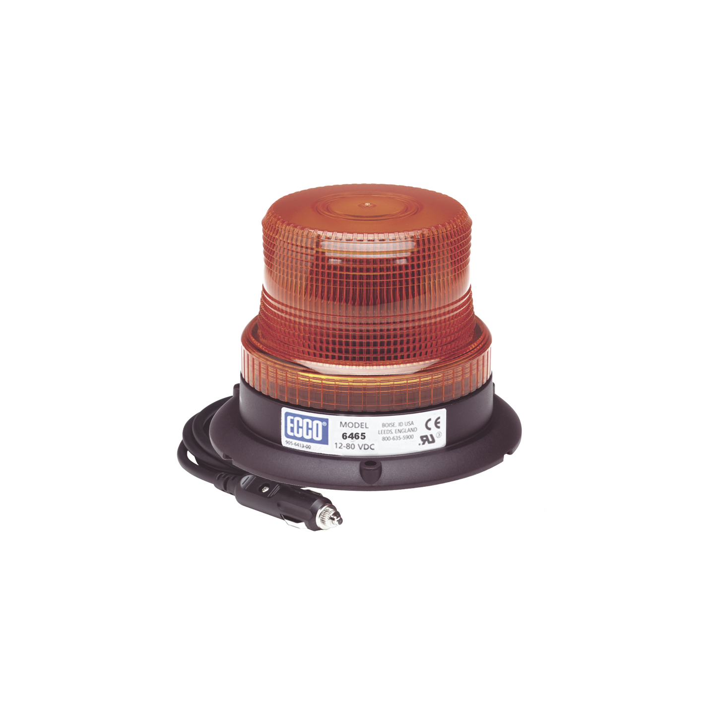 High Performance Amber Mini LED Beacon X6465 Series with vacuum magnetic mount